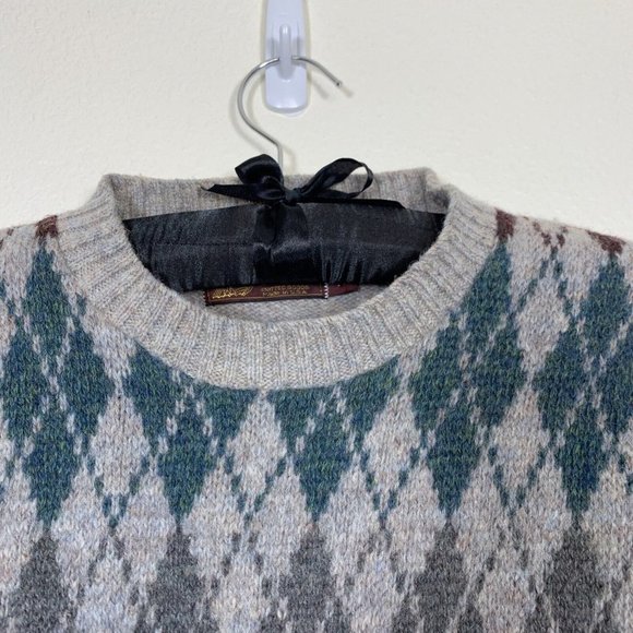 Vintage Penobscot Bay Traders Men's Sweater Size M Argyle Front Made in the USA - Picture 4 of 8